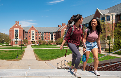 students on campus