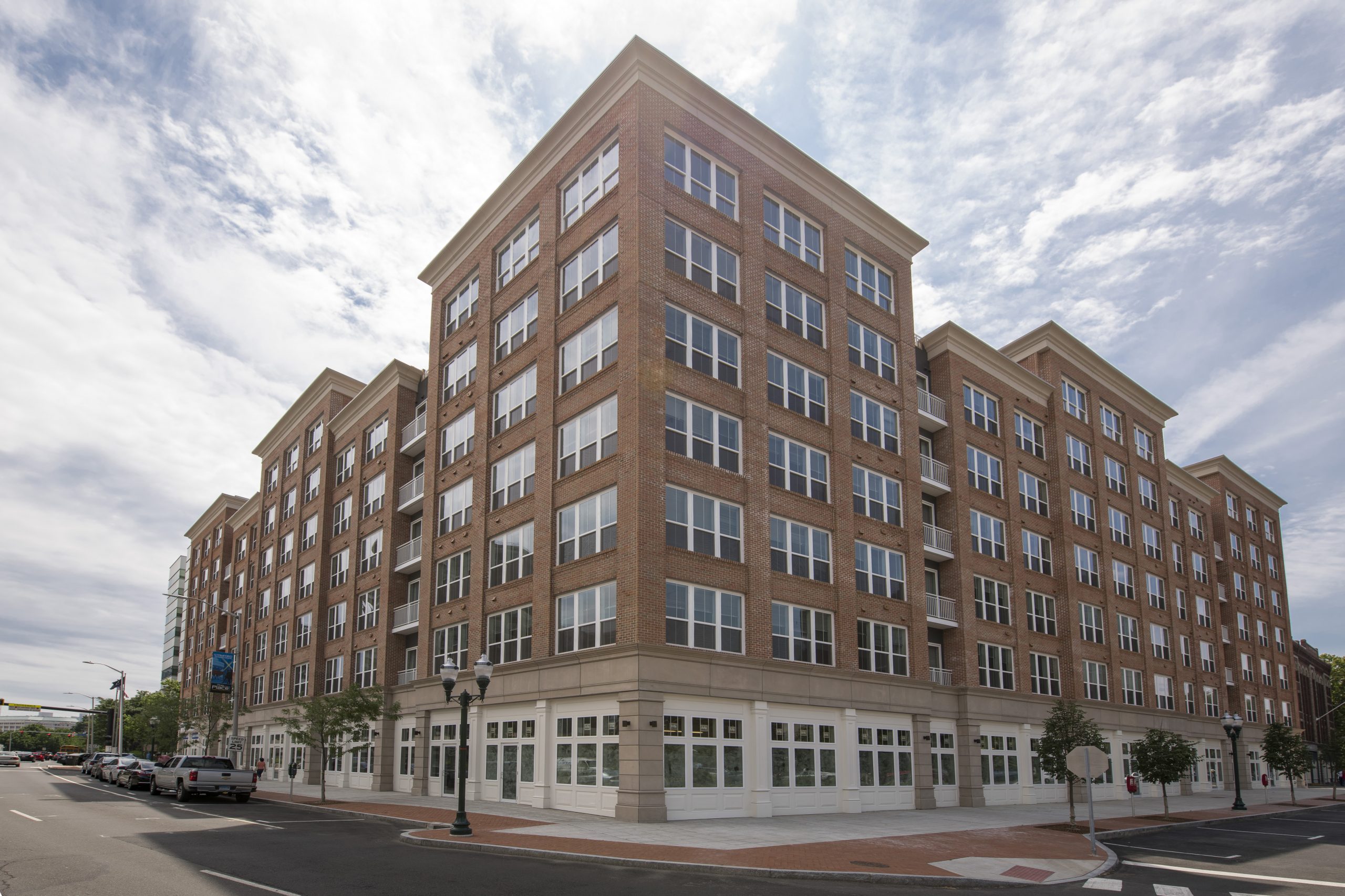Exterior view of the Stamford Dorm